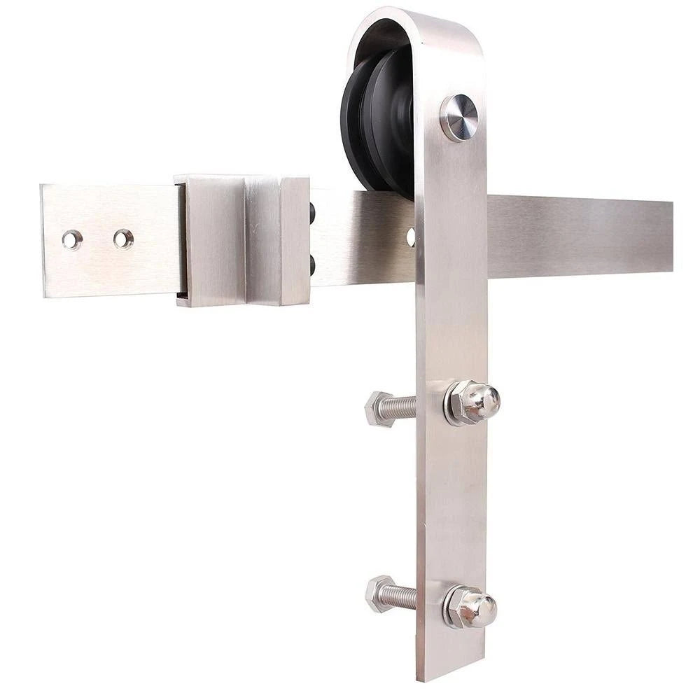 Stained Wooden Sliding Barn Door with Hardware Kit U356