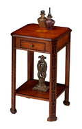 Traditional Rectangular Olive Ash Burl Accent Table O924339