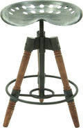 Metal Wood Bar Stool, 18" x 27" D16000