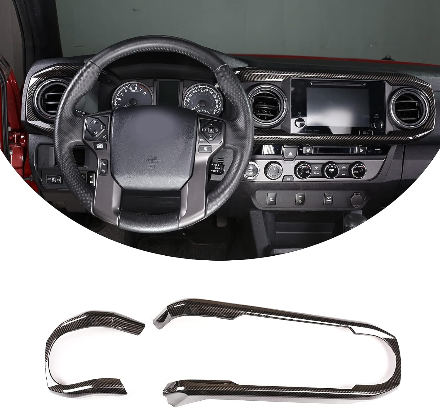 Car ABS Dashboard Panel Cover Trim Stickers (red) S995