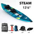 Inflatable Kayak Package with Carry Bag, Fin, Pump & Safety Harness V66938