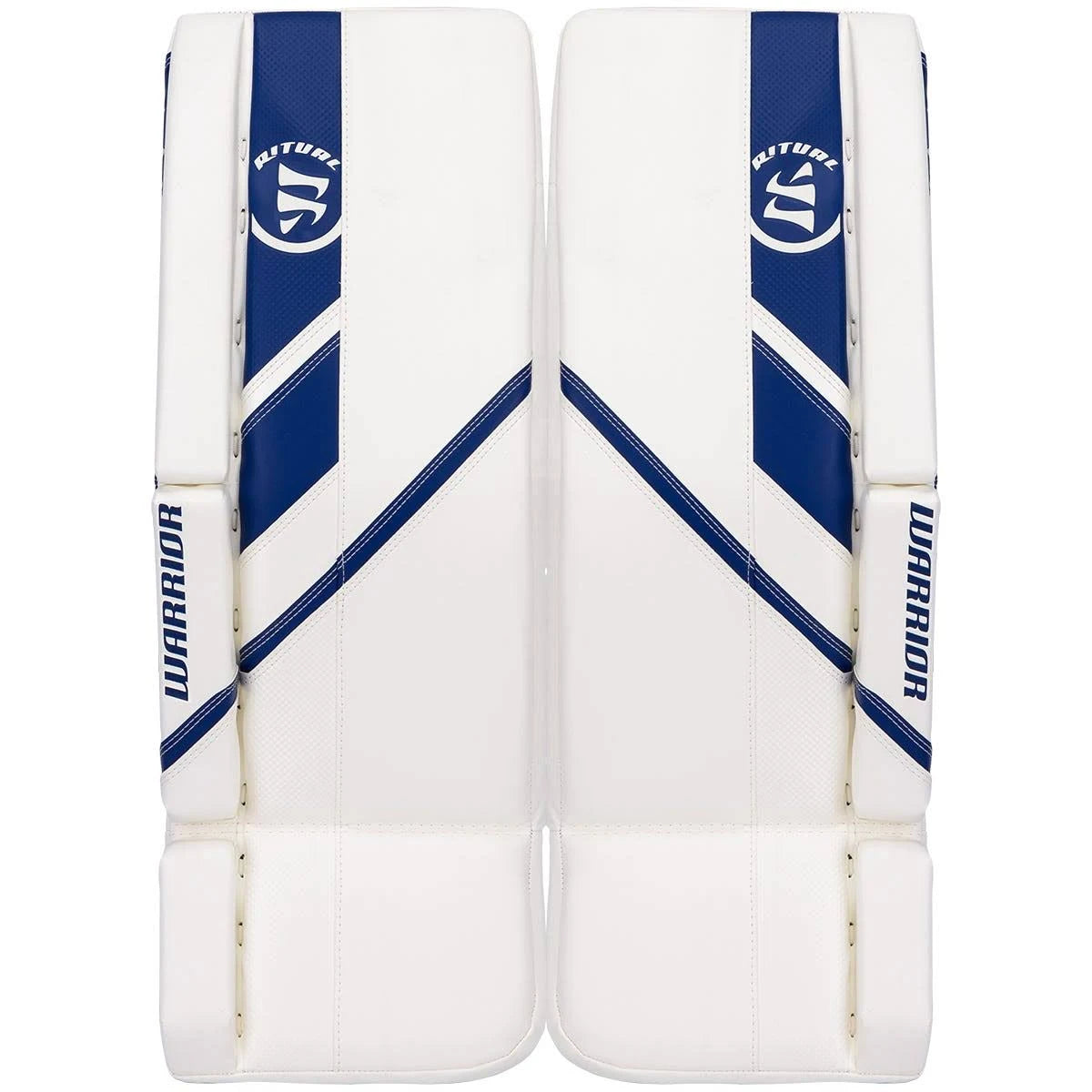 Intermediate Goalie Leg Pads White Royal 31+1x22 U978
