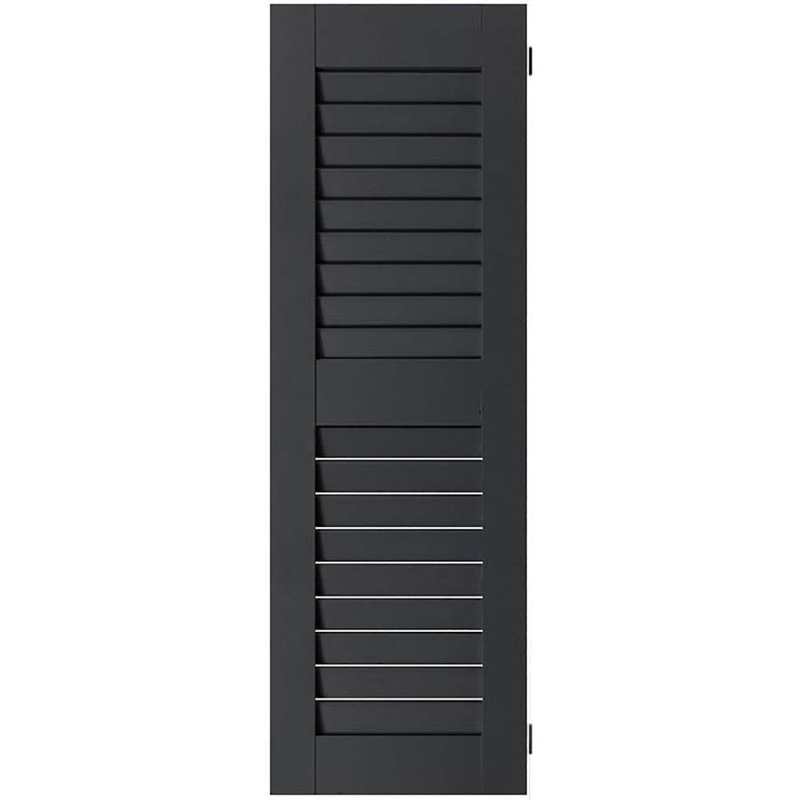 Black Louvered Shutters Pair U289