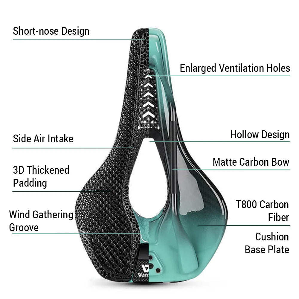 Carbon Fiber Bicycle Saddle for Road Bikes T44950